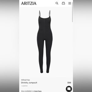 Aritzia divinity unitard 2xs black